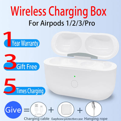 Type-C Interface Wireless Charging Box High Quality For Airpods Pro 1 2 3 Charging Box Replacement Original Charger Case 680mAh