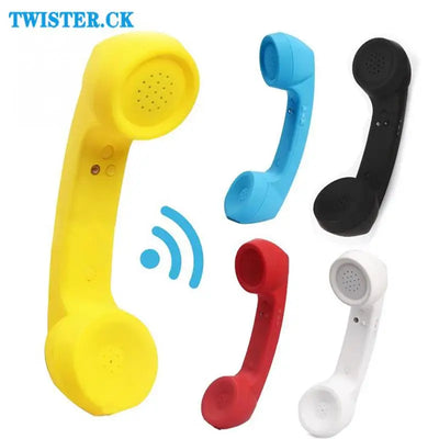 Wireless Bluetooth-compatible Retro Receiver Anti-radiation Telephone Handset External Microphone Call Accessories